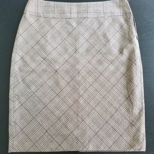 The Limited tan/burgundy plaid skirt 4